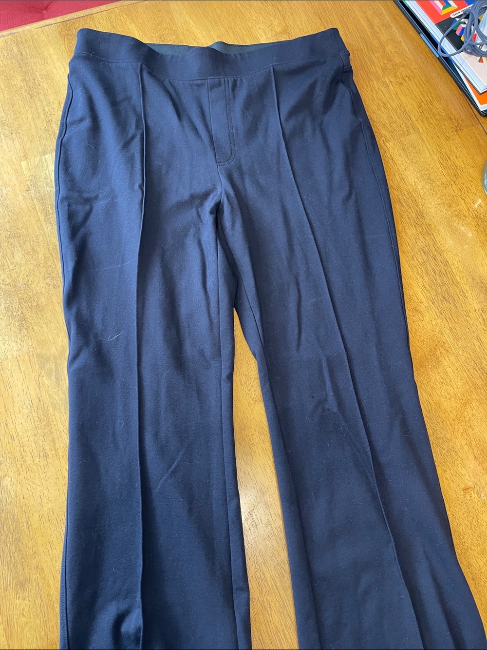 Nine West Black Wide-Leg Pull-On Dress Pants